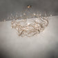 Meyda Lighting Crystal Tear Drop 96" 32-Light Champagne Metallic Chandelier With Crystal Shade Glass