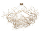 Meyda Lighting Crystal Tear Drop 96" 32-Light Champagne Metallic Chandelier With Crystal Shade Glass