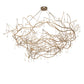 Meyda Lighting Crystal Tear Drop 96" 32-Light Champagne Metallic Chandelier With Crystal Shade Glass