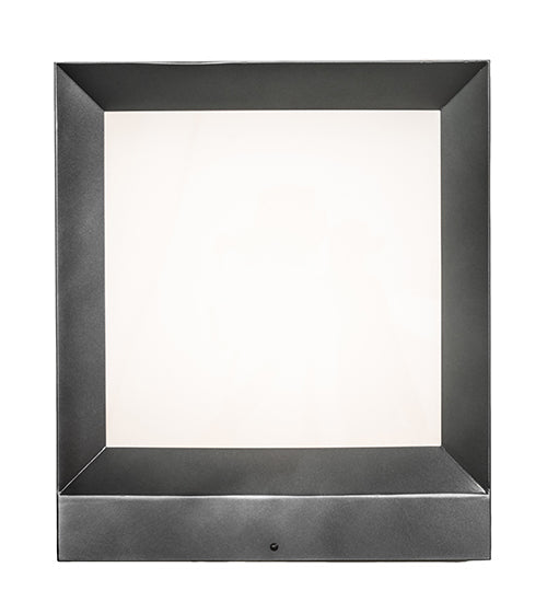 Meyda Lighting Cubism 23" Silver Metallic Outdoor Pier Mount Light With White Statuario Idalight Shade