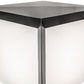 Meyda Lighting Cubism 23" Silver Metallic Outdoor Pier Mount Light With White Statuario Idalight Shade
