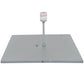 Meyda Lighting Cubism 23" Weatherable Silver Outdoor Pier Mount Light With White Statuario Idalight Shade Glass