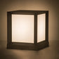 Meyda Lighting Cubism 23" Weatherable Silver Outdoor Pier Mount Light With White Statuario Idalight Shade Glass