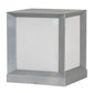 Meyda Lighting Cubism 23" Weatherable Silver Outdoor Pier Mount Light With White Statuario Idalight Shade Glass