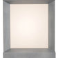 Meyda Lighting Cubism 23" Weatherable Silver Outdoor Pier Mount Light With White Statuario Idalight Shade Glass