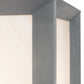 Meyda Lighting Cubism 23" Weatherable Silver Outdoor Pier Mount Light With White Statuario Idalight Shade Glass