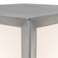 Meyda Lighting Cubism 23" Weatherable Silver Outdoor Pier Mount Light With White Statuario Idalight Shade Glass