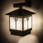 Meyda Lighting Cumberland 12" Bronze Hanging Wall Sconce With White Statuario Idalight Shade Glass