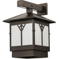 Meyda Lighting Cumberland 12" Bronze Hanging Wall Sconce With White Statuario Idalight Shade Glass