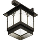 Meyda Lighting Cumberland 12" Bronze Hanging Wall Sconce With White Statuario Idalight Shade Glass
