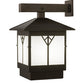 Meyda Lighting Cumberland 12" Bronze Hanging Wall Sconce With White Statuario Idalight Shade Glass