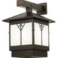 Meyda Lighting Cumberland 12" Bronze Hanging Wall Sconce With White Statuario Idalight Shade Glass