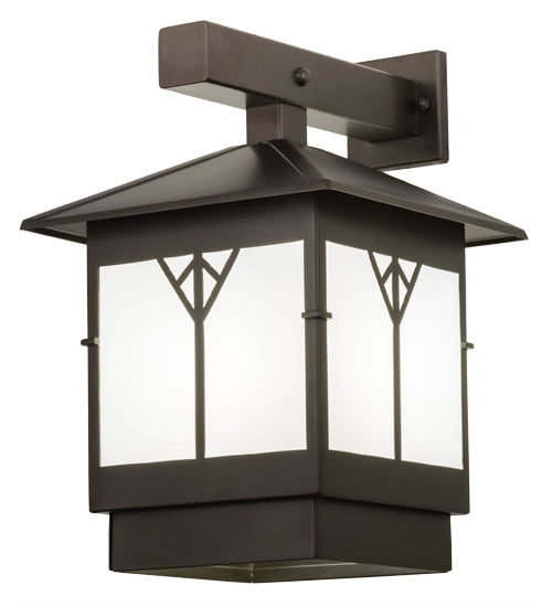 Meyda Lighting Cumberland 12" Bronze Hanging Wall Sconce With White Statuario Idalight Shade Glass