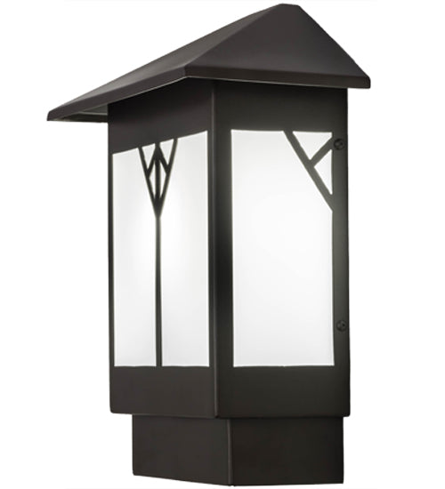 Meyda Lighting Cumberland 12" Bronze Wall Sconce With White Statuario Idalight Shade Glass