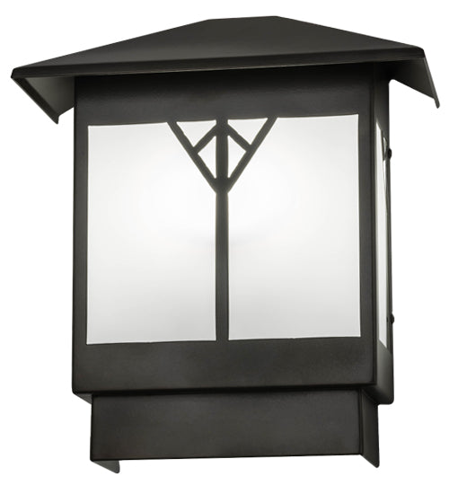 Meyda Lighting Cumberland 12" Bronze Wall Sconce With White Statuario Idalight Shade Glass