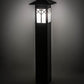 Meyda Lighting Cumberland 48"H x 17"W Exterior Oil Rubbed Bronze Bollard Outdoor Pier Mount Light With White Statuario Idalight Shade Glass