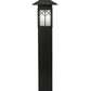 Meyda Lighting Cumberland 48"H x 17"W Exterior Oil Rubbed Bronze Bollard Outdoor Pier Mount Light With White Statuario Idalight Shade Glass