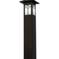 Meyda Lighting Cumberland 48"H x 17"W Exterior Oil Rubbed Bronze Bollard Outdoor Pier Mount Light With White Statuario Idalight Shade Glass