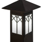 Meyda Lighting Cumberland 48"H x 17"W Exterior Oil Rubbed Bronze Bollard Outdoor Pier Mount Light With White Statuario Idalight Shade Glass