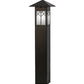 Meyda Lighting Cumberland 48"H x 17"W Exterior Oil Rubbed Bronze Bollard Outdoor Pier Mount Light With White Statuario Idalight Shade Glass