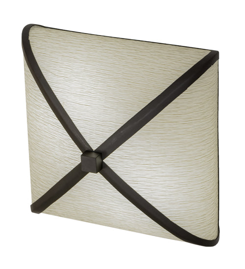 Meyda Lighting Cuscino 12" 2-Light LED Oil Rubbed Bronze Wall Sconce With White Fabric Shade