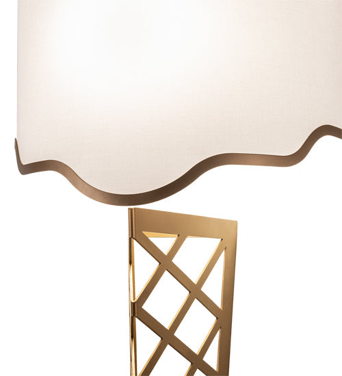 Meyda Lighting Custard & Cone 18" Wall Sconce With White Textrene Shade