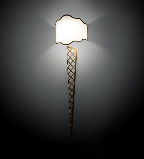 Meyda Lighting Custard & Cone 18" Wall Sconce With White Textrene Shade
