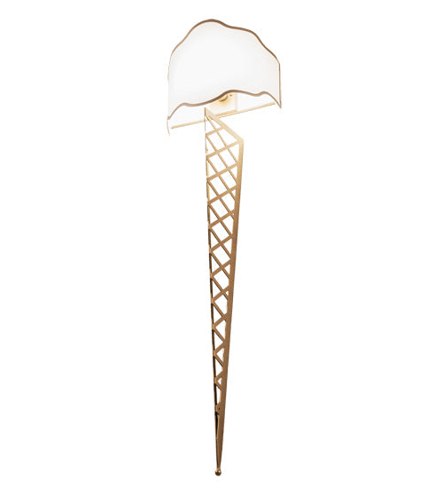 Meyda Lighting Custard & Cone 18" Wall Sconce With White Textrene Shade