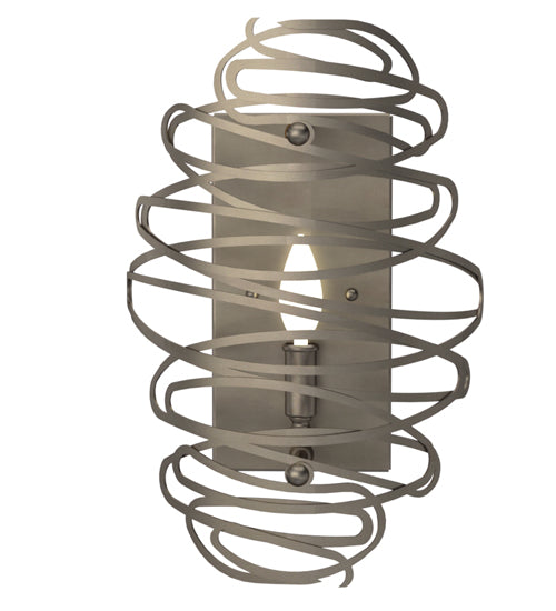 Meyda Lighting Cyclone 10" Nickel Wall Sconce