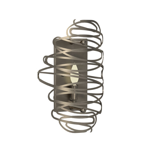 Meyda Lighting Cyclone 10" Nickel Wall Sconce