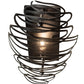 Meyda Lighting Cyclone 10" Textured Black Wall Sconce