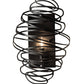 Meyda Lighting Cyclone 10" Textured Black Wall Sconce