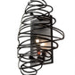 Meyda Lighting Cyclone 10" Textured Black Wall Sconce