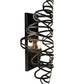 Meyda Lighting Cyclone 10" Textured Black Wall Sconce