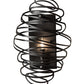 Meyda Lighting Cyclone 10" Textured Black Wall Sconce