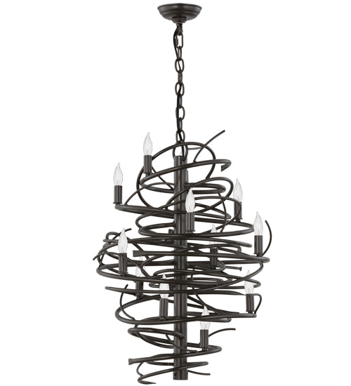 Meyda Lighting Cyclone 20" 13-Light Bronze Metallic Chandelier