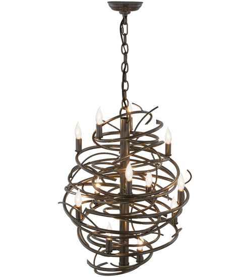 Meyda Lighting Cyclone 20" 13-Light Bronze Metallic Chandelier