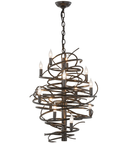 Meyda Lighting Cyclone 20" 13-Light Bronze Metallic Chandelier