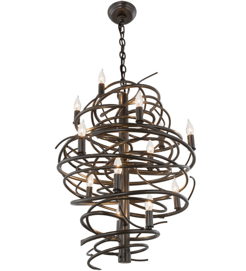 Meyda Lighting Cyclone 20" 13-Light Bronze Metallic Chandelier