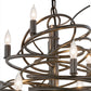 Meyda Lighting Cyclone 20" 13-Light Bronze Metallic Chandelier