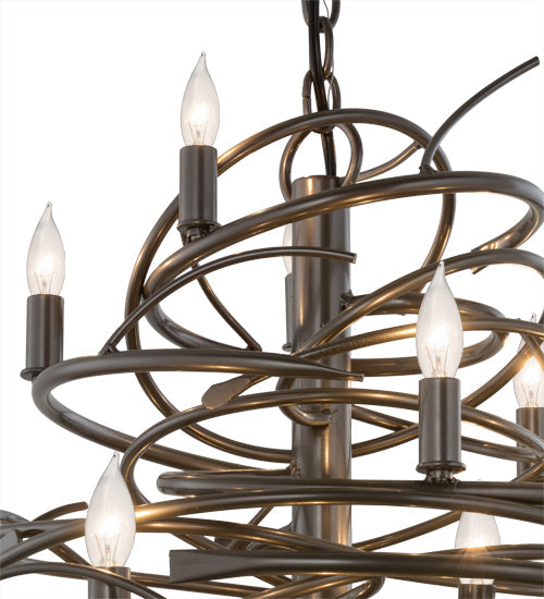 Meyda Lighting Cyclone 20" 13-Light Bronze Metallic Chandelier