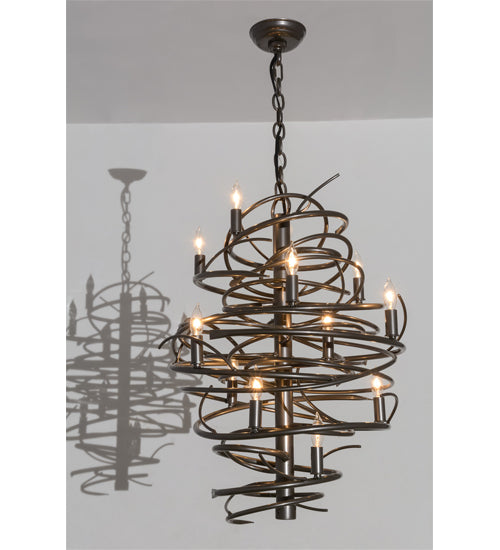 Meyda Lighting Cyclone 20" 13-Light Bronze Metallic Chandelier