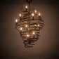 Meyda Lighting Cyclone 20" 13-Light Mahogany Bronze Chandelier
