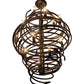 Meyda Lighting Cyclone 20" 13-Light Mahogany Bronze Chandelier