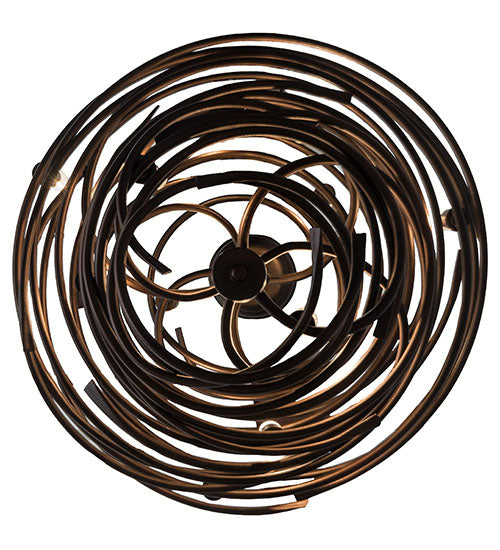 Meyda Lighting Cyclone 20" 13-Light Mahogany Bronze Chandelier