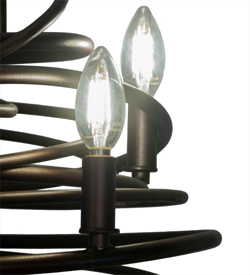 Meyda Lighting Cyclone 20" 13-Light Mahogany Bronze Chandelier