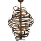 Meyda Lighting Cyclone 20" 13-Light Mahogany Bronze Chandelier