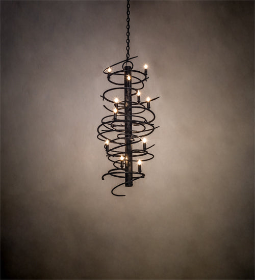 Meyda Lighting Cyclone 21" 12-Light Gunmetal Chandelier