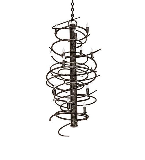 Meyda Lighting Cyclone 21" 12-Light Gunmetal Chandelier
