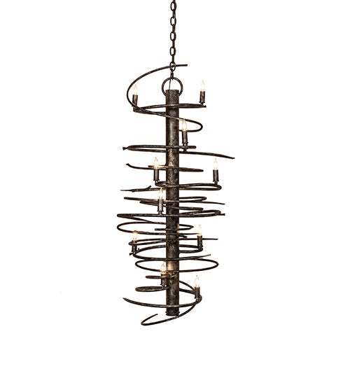 Meyda Lighting Cyclone 21" 12-Light Gunmetal Chandelier